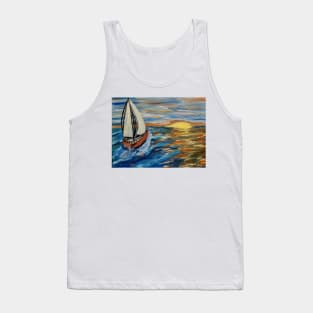 Out sailing at sunset. Tank Top